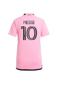 Inter Miami Lionel Messi #10 Voetbaltruitje Thuis tenue Dames 2024-25 Korte Mouw